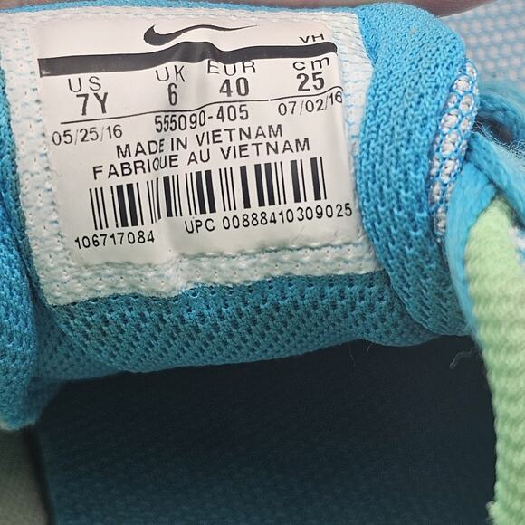 Nike Revolution 2 GS Shoes Sz 7Y kids 8.5 womens 555090 405 Blue Green - Picture 8 of 8